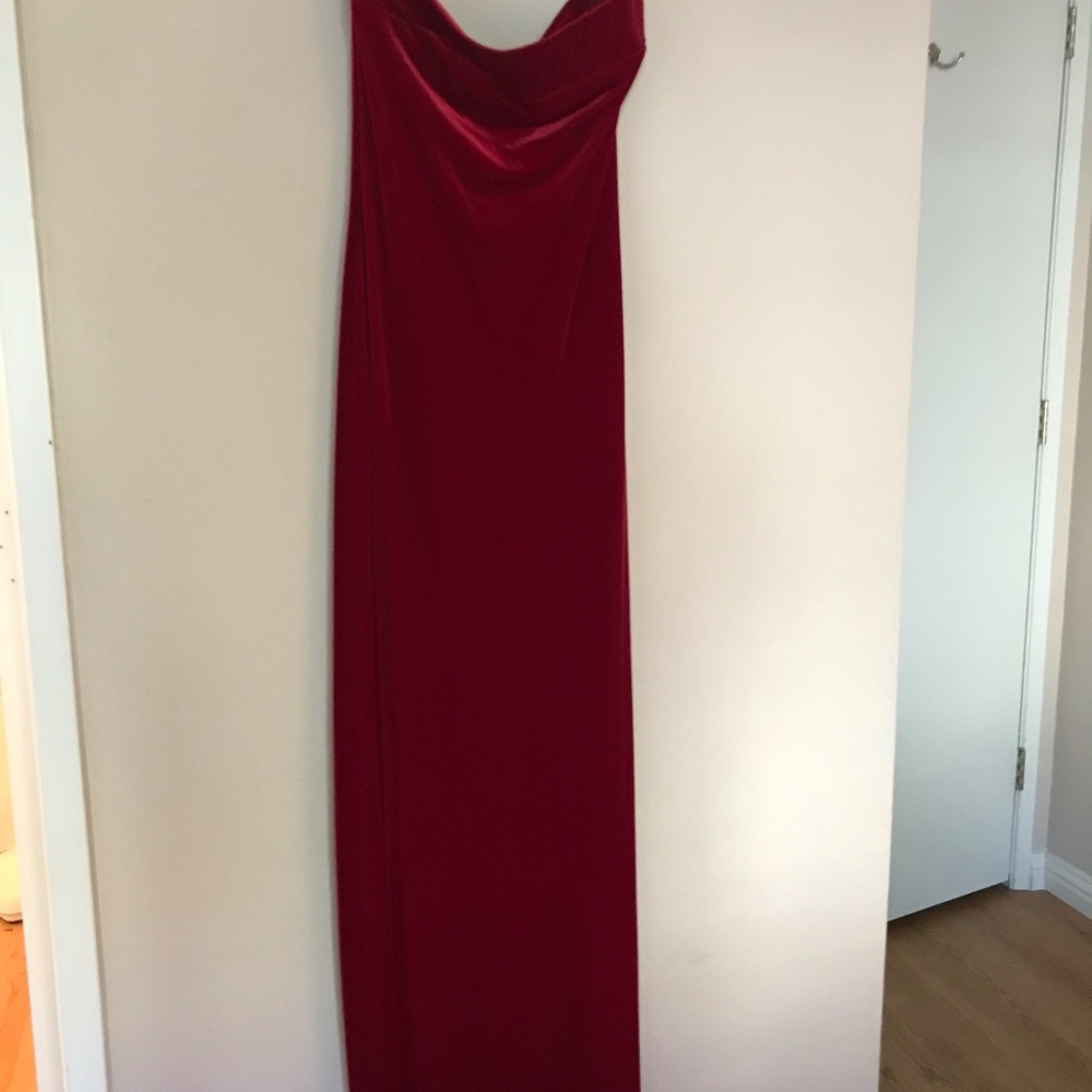 Velvet like evening dress